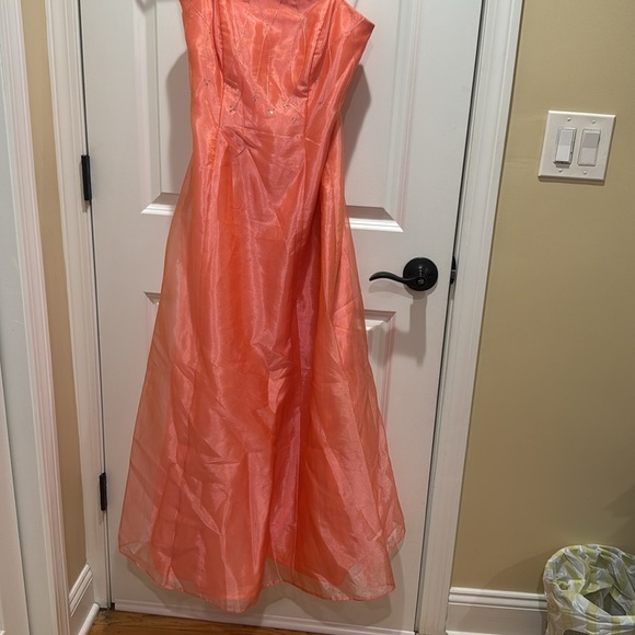 Betsy & Adam Pink Sundress with Spaghetti Straps for Prom - Picture 10 of 10
